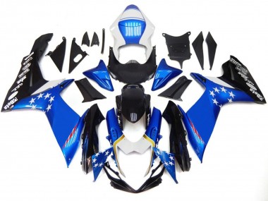 Carenados Moto Suzuki GSXR 600 / GSXR 750 2011-2024 - Azul Estilo Rojo Estrella