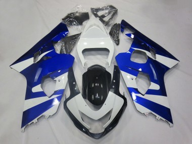 Carenados Moto Suzuki GSXR 600 / GSXR 750 2004-2005 - Blanco Azul Negro OEM Estilo