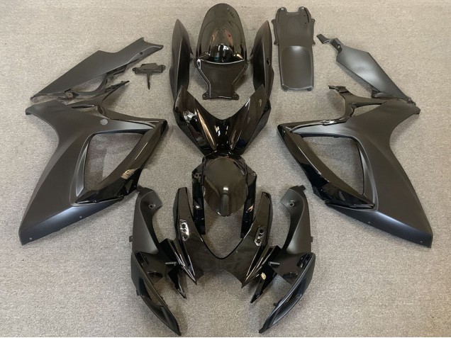 Carenados Moto Suzuki GSXR 600 / GSXR 750 2006-2007 - Negro Brillante Negro Mate