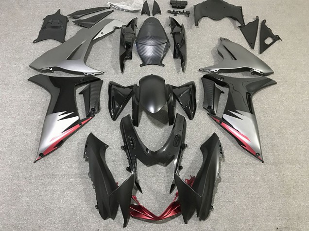 Carenados Moto Suzuki GSXR 600 / GSXR 750 2011-2024 - Gris Plata Negro Brillante