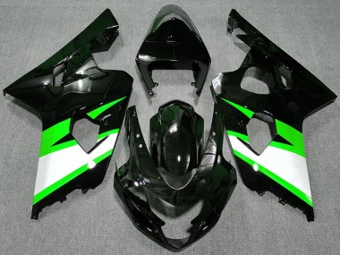 Carenados Moto Suzuki GSXR 600 / GSXR 750 2004-2005 - Negro Brillante Verde Blanco