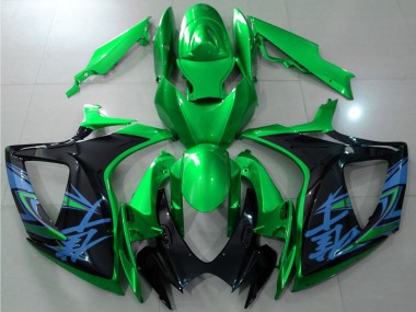 Carenados Moto Suzuki GSXR 600 / GSXR 750 2006-2007 - Verde Negro Azul