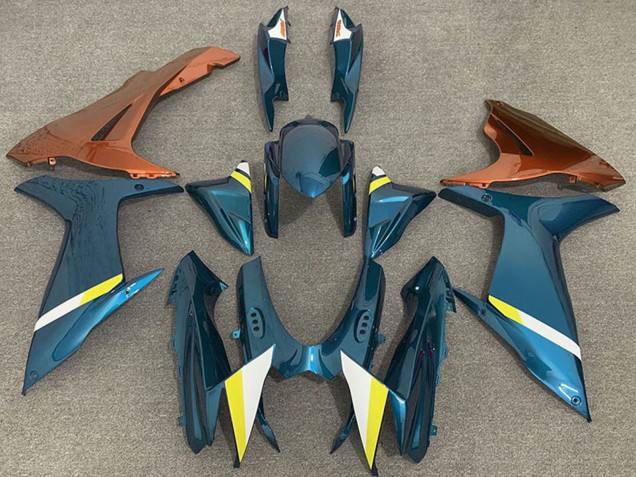 Carenados Moto Suzuki GSXR 600 / GSXR 750 2011-2024 - Azul Claro Naranja Blanco Amarillo