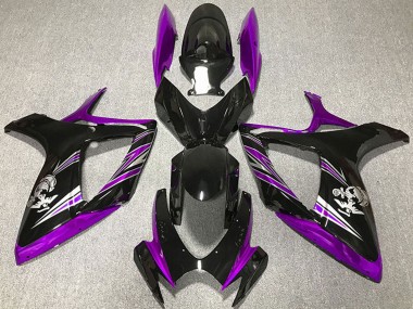 Carenado Moto Suzuki GSXR 600 / GSXR 750 2006-2007 - Púrpura Negro Brillante