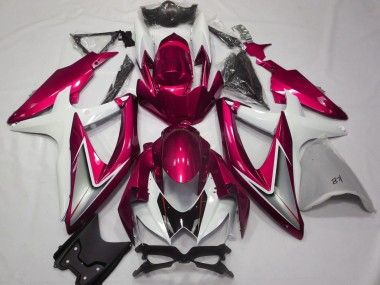 Carenados Moto Suzuki GSXR 600 / GSXR 750 2008-2010 - Blanco Rojo Plata Negro