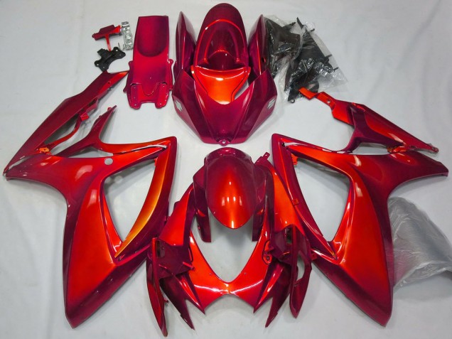 Carenados Moto Suzuki GSXR 600 / GSXR 750 2006-2007 - Rojo Brillante Plain