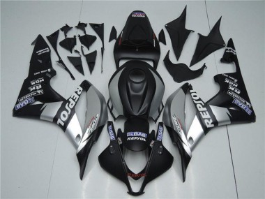 Carenado Moto Honda CBR600RR 2007-2008 - Negro Mate Plata Gris Repsol