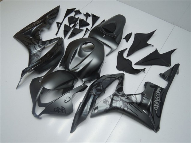 Carenado Moto Honda CBR600RR 2007-2008 - Negro Mate Graffiti