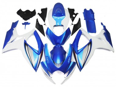 Carenados Moto Suzuki GSXR 600 / GSXR 750 2006-2007 - Blanco Azul OEM Estilo