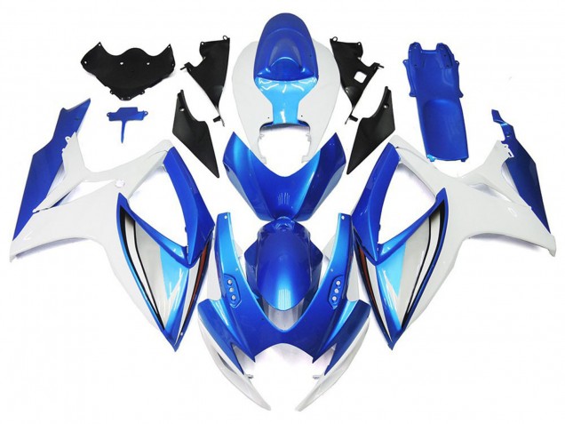 Carenados Moto Suzuki GSXR 600 / GSXR 750 2006-2007 - Blanco Azul OEM Estilo