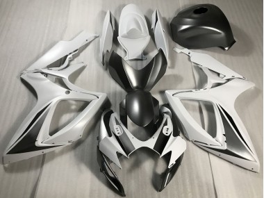 Carenados Moto Suzuki GSXR 600 / GSXR 750 2006-2007 - Blanco Gris Negro Mate