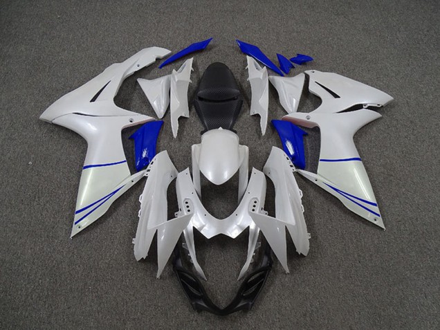 Carenados Moto Suzuki GSXR 600 / GSXR 750 2011-2024 - Blanco Perla Azul Oscuro