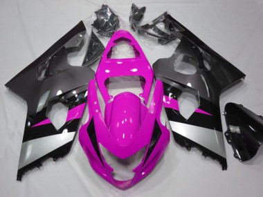 Carenados Moto Suzuki GSXR 600 / GSXR 750 2004-2005 - Rosa Plata Negro