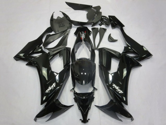 Carenados Moto Kawasaki ZX10R 2008-2010 - Negro Brillante Negro Mate Blanco Calcomanía