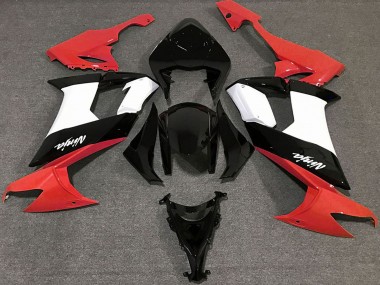 Carenados Moto Kawasaki ZX10R 2008-2010 - Rojo Brillante Negro Blanco