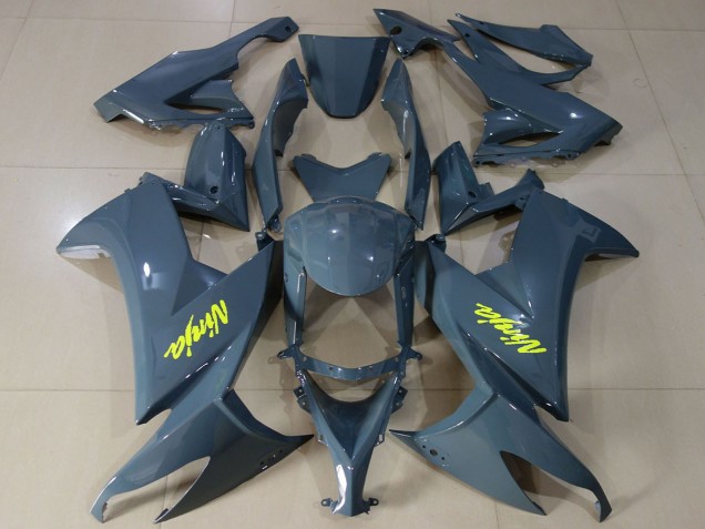 Carenados Moto Kawasaki ZX10R 2008-2010 - Nardo Gris Oscuro Alta Visibilidad Amarillo