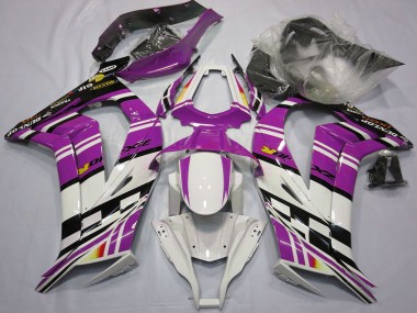 Carenados Moto Kawasaki ZX10R 2011-2015 - Púrpura Negro Blanco Amarillo