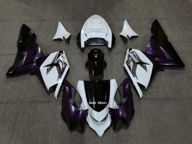 Carenados Moto Kawasaki ZX10R 2004-2005 - Blanco Púrpura Negro