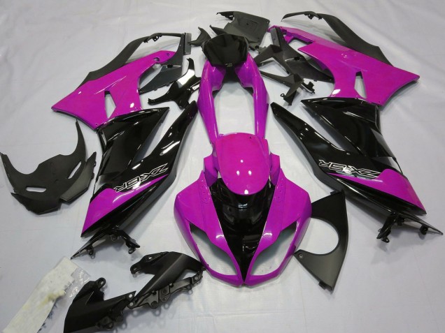 Carenados Moto Kawasaki ZX6R 2009-2012 - Rosa Negro Brillante