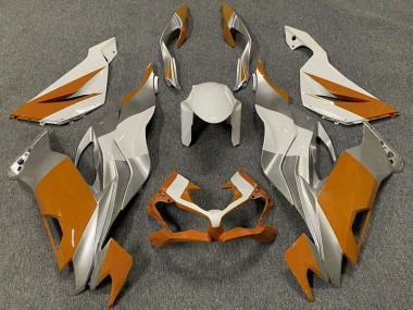 Carenados Moto Kawasaki ZX6R 2019-2022 - Blanco Plata Naranja