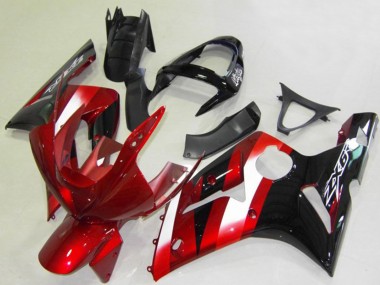 Carenados Moto Kawasaki ZX6R 2003-2004 - Rojo Blanco Negro Brillante