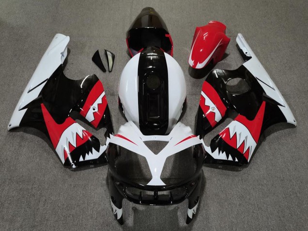 Carenados Moto Kawasaki ZX12R 2002-2006 - Rojo Negro Blanco Tiburón