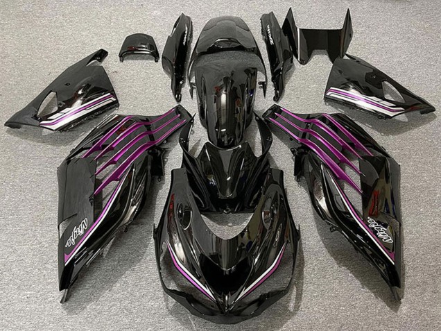 Carenados Moto Kawasaki ZX14R 2012-2024 - Negro Brillante Púrpura