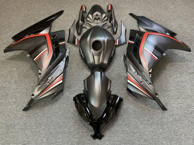 Carenados Moto Kawasaki Ninja 300 2013-2024 - Negro Mate Rojo