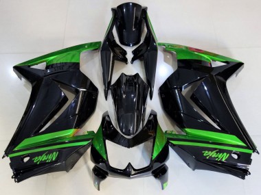 Carenados Moto Kawasaki Ninja 250 2008-2012 - Verde Negro Brillante