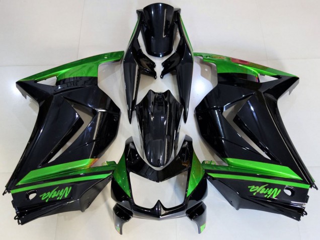 Carenados Moto Kawasaki Ninja 250 2008-2012 - Verde Negro Brillante