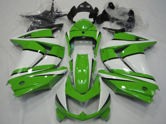 Carenados Moto Kawasaki Ninja 250 2008-2012 - Blanco Verde Negro