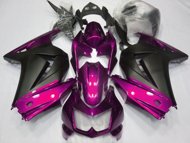 Carenados Moto Kawasaki Ninja 250 2008-2012 - Rosa Negro Mate