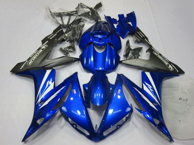 Carenados Moto Yamaha R1 2004-2006 - Azul Blanco Negro Mate