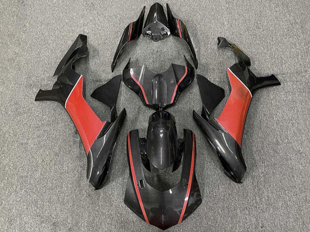Carenados Moto Yamaha R1 2015-2019 - FibraCarbono Rojo