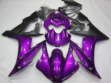 Carenados Moto Yamaha R1 2004-2006 - Púrpura Negro Mate
