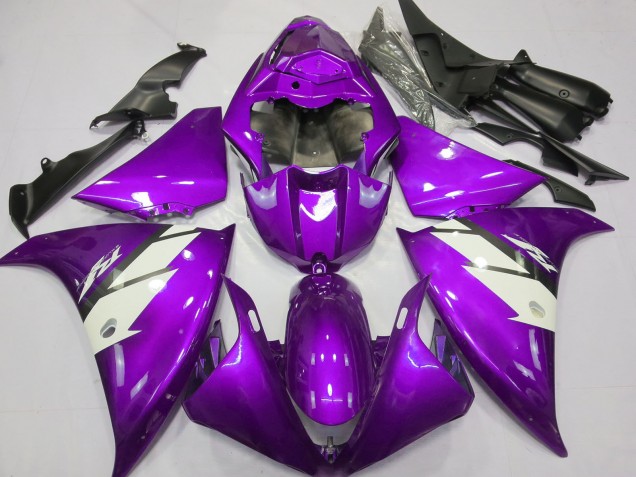Carenados Moto Yamaha R1 2012-2014 - Púrpura Blanco