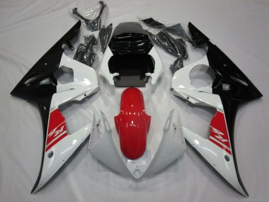 Carenado Moto Yamaha R6 2005 - Blanco Rojo Negro
