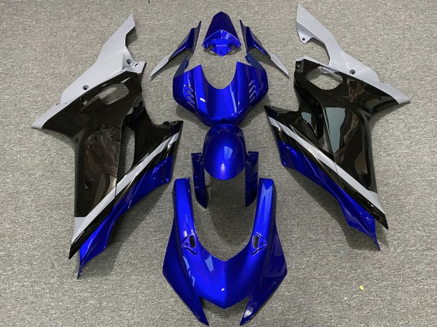 Carenados Moto Yamaha R6 2017-2023 - Gris Azul Negro Brillante