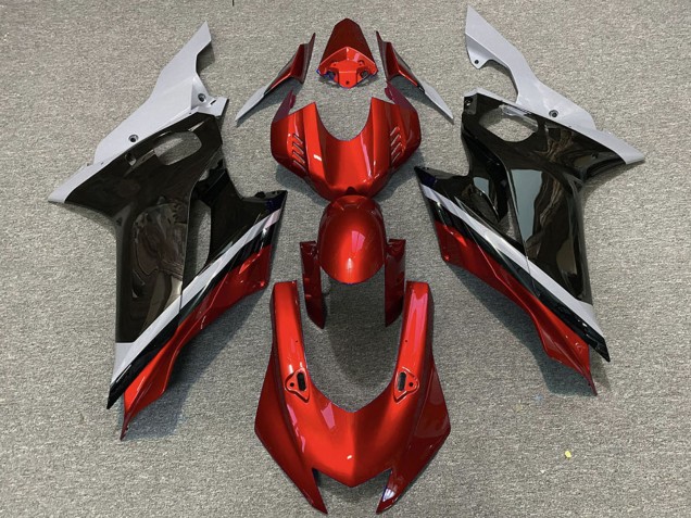 Carenados Moto Yamaha R6 2017-2023 - Gris Rojo Negro Brillante