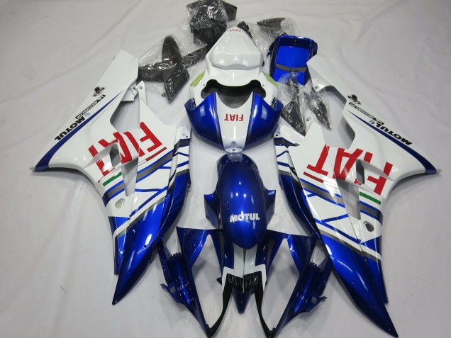 Carenados Moto Yamaha R6 2006-2007 - Blanco Azul Rojo Fiat Motul Michelin