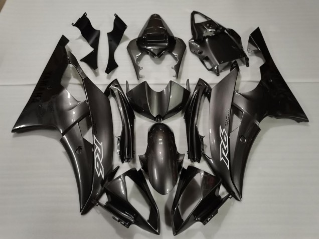 Carenados Moto Yamaha R6 2008-2016 - Negro Brillante Blanco Calcomanías