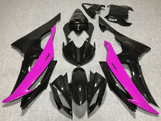 Carenados Moto Yamaha R6 2008-2016 - Rosa Negro Brillante