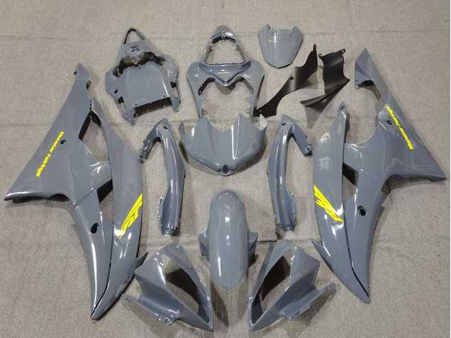 Carenados Moto Yamaha R6 2008-2016 - Nardo Gris Alta Visibilidad Amarillo Calcomanías