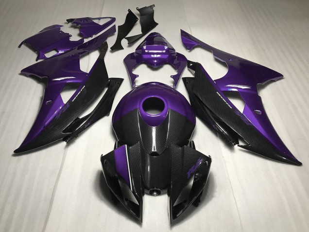 Carenados Moto Yamaha R6 2008-2016 - Púrpura FibraCarbono Estilo