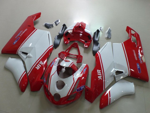 Carenados Moto Ducati 749 999 2003-2004 - Blanco Rojo Air Generali Tim