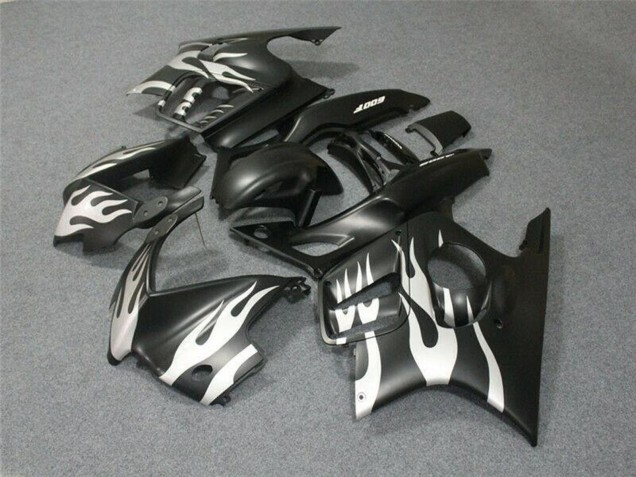 Carenado Moto Honda CBR600 F3 1995-1996 - Blanco Negro Mate Llama