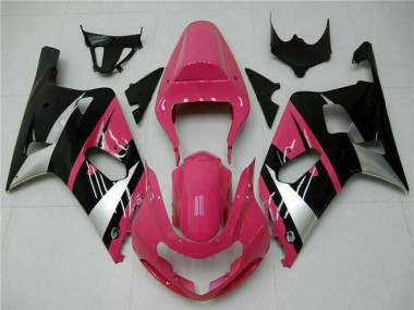 Carenado Moto Suzuki GSXR 600/750 2001-2003 - Rosa Plata Negro Brillante