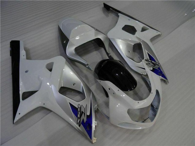 Carenado Moto Suzuki GSXR 600/750 2001-2003 - Blanco Plata Azul Negro