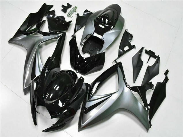 Carenado Moto Suzuki GSXR 600/750 2006-2007 - Plata Negro Brillante