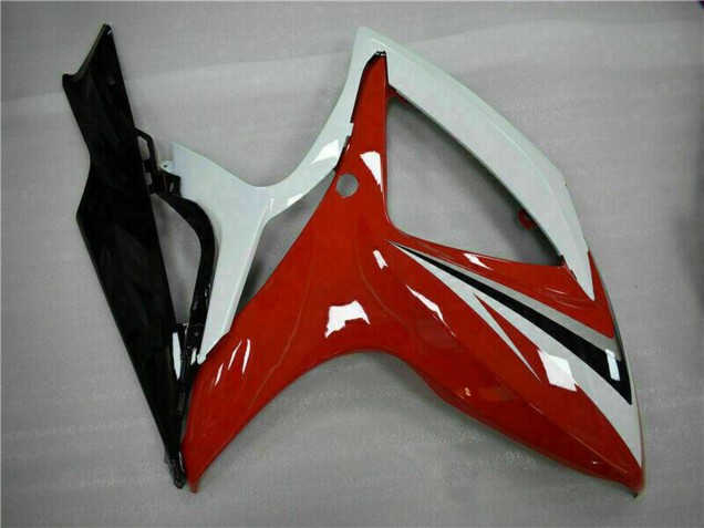 Carenado Moto Suzuki GSXR 600/750 2006-2007 - Blanco Rojo Negro Brillante Raya